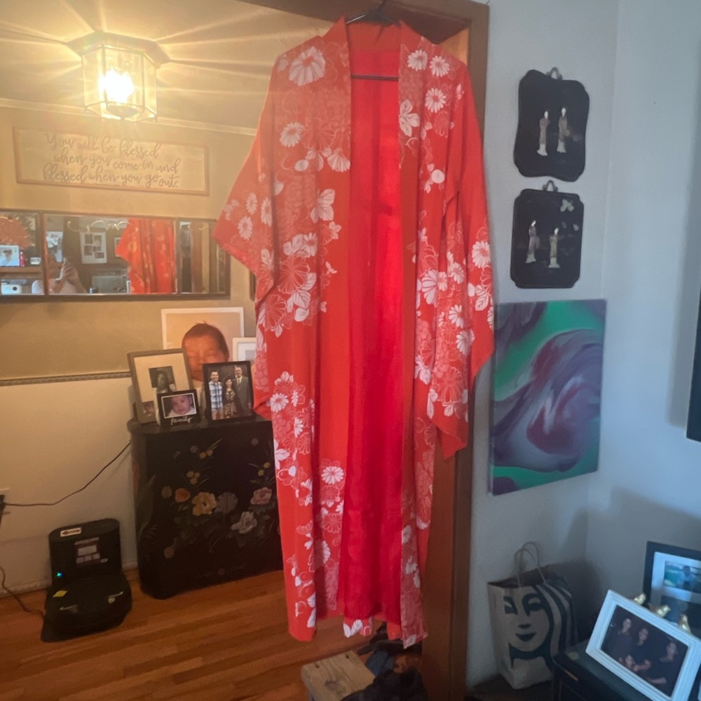 Floral Orange Kimono